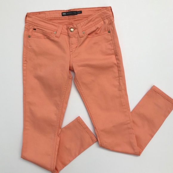 peach color jeans